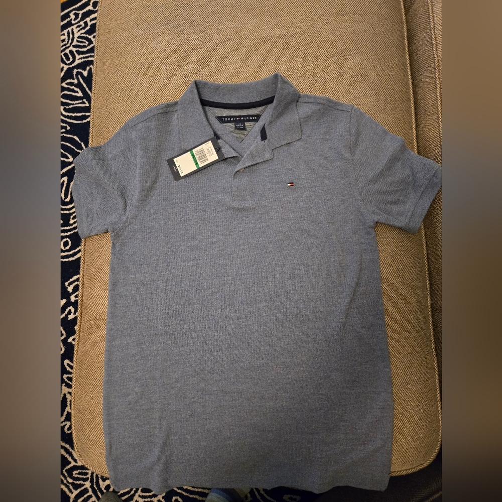 Boy's Tommy Hilfiger Heather Blue Polo Shirt